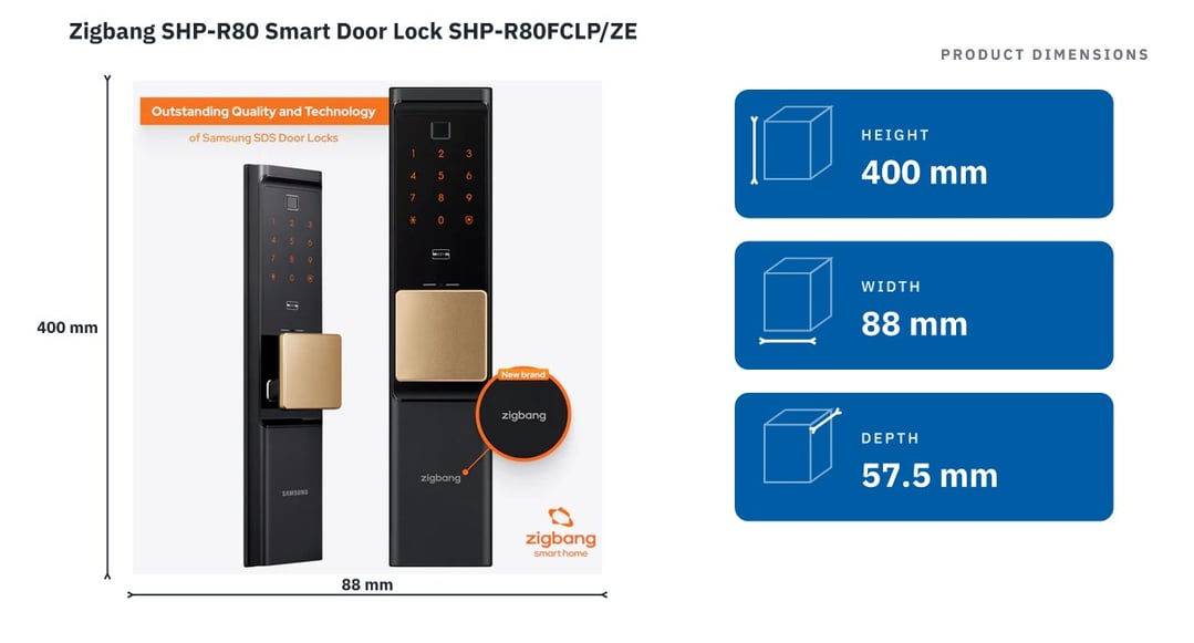 Zigbang SHP-R80 Smart Door Lock SHP-R80FCLP/ZE