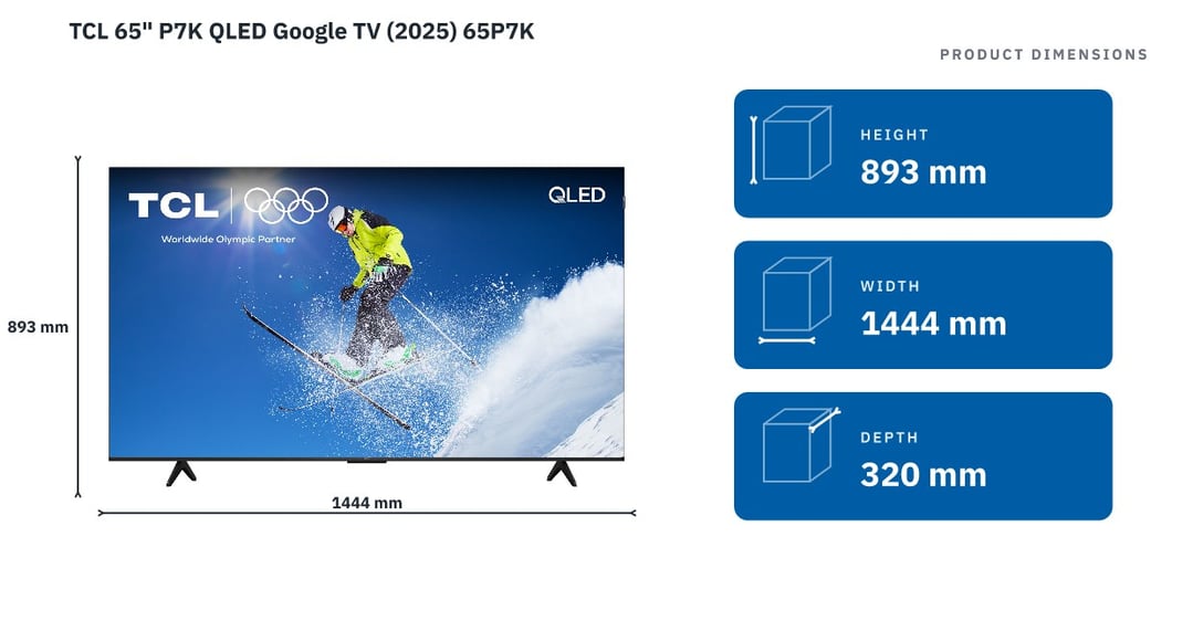 TCL 65" P7K QLED Google TV (2025) 65P7K