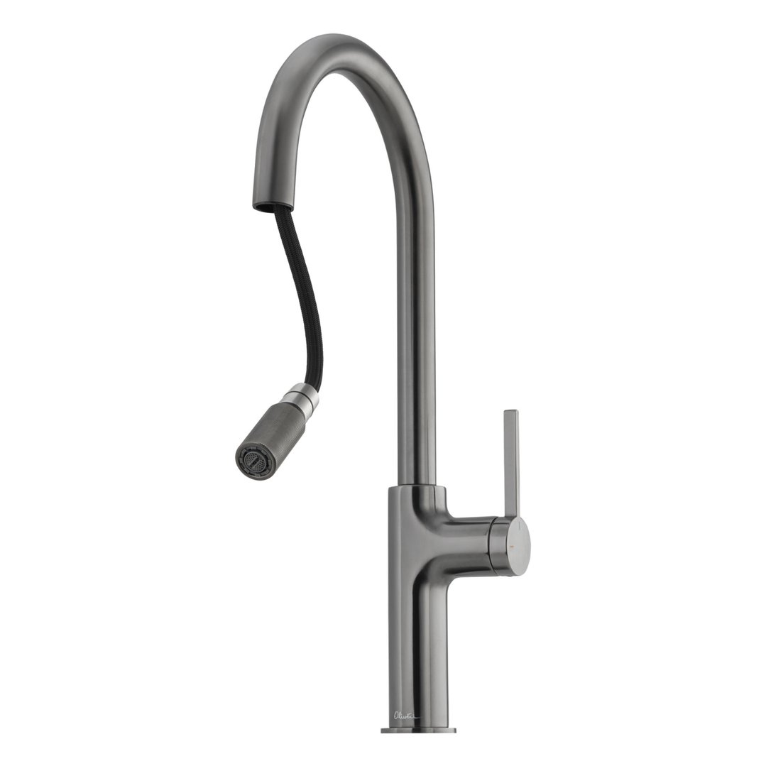 Oliveri Vilo Goose Neck Pull Out Mixer Gunmetal VT2400-GM