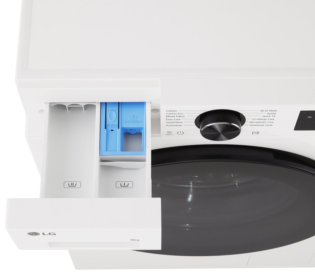 LG 8KG Series 3 AI Steam Front Load Washer White WX3-1408W
