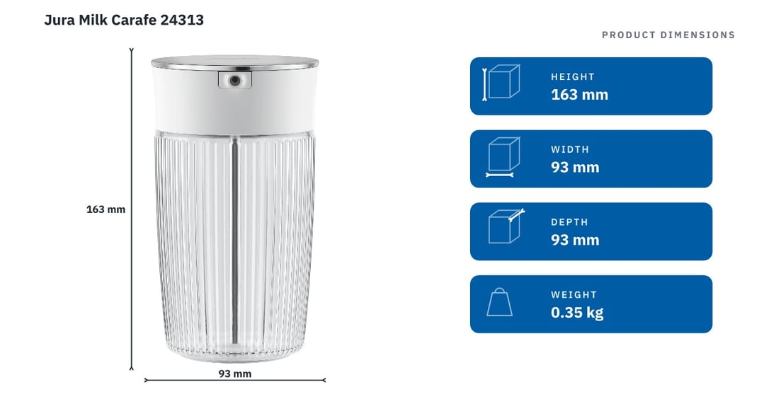 Jura Milk Carafe 24313 — product dimensions
