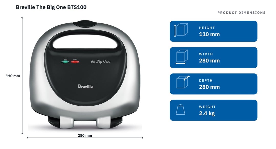 Breville The Big One BTS100 — product dimensions