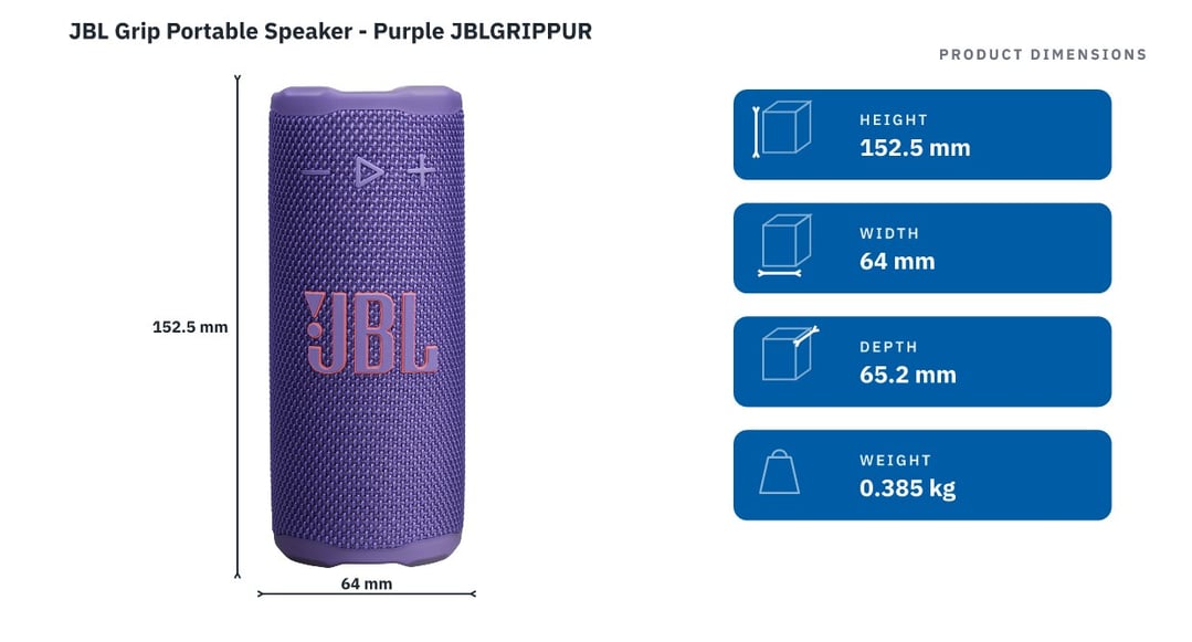 JBL Grip Portable Speaker - Purple JBLGRIPPUR