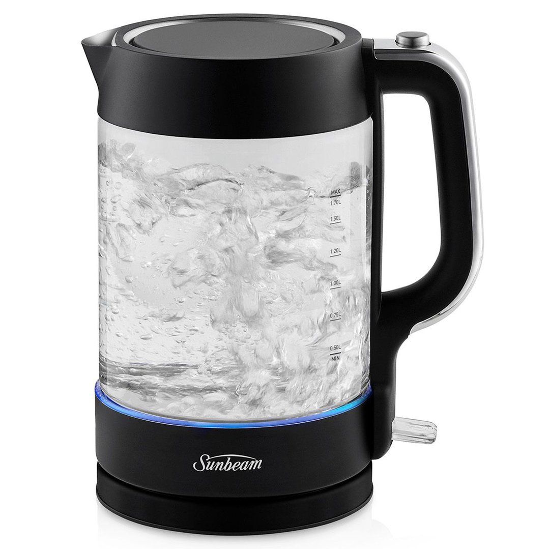 Sunbeam 1.7L Black Classics Glass Kettle. KE6450K