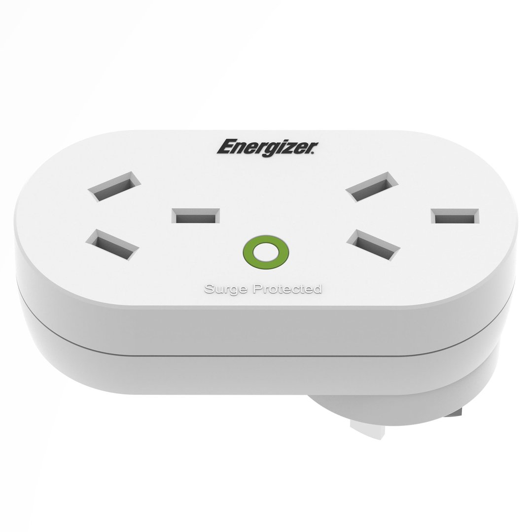 Energizer Double Outlet Power Surge Protector, White ETDOS175. Buy