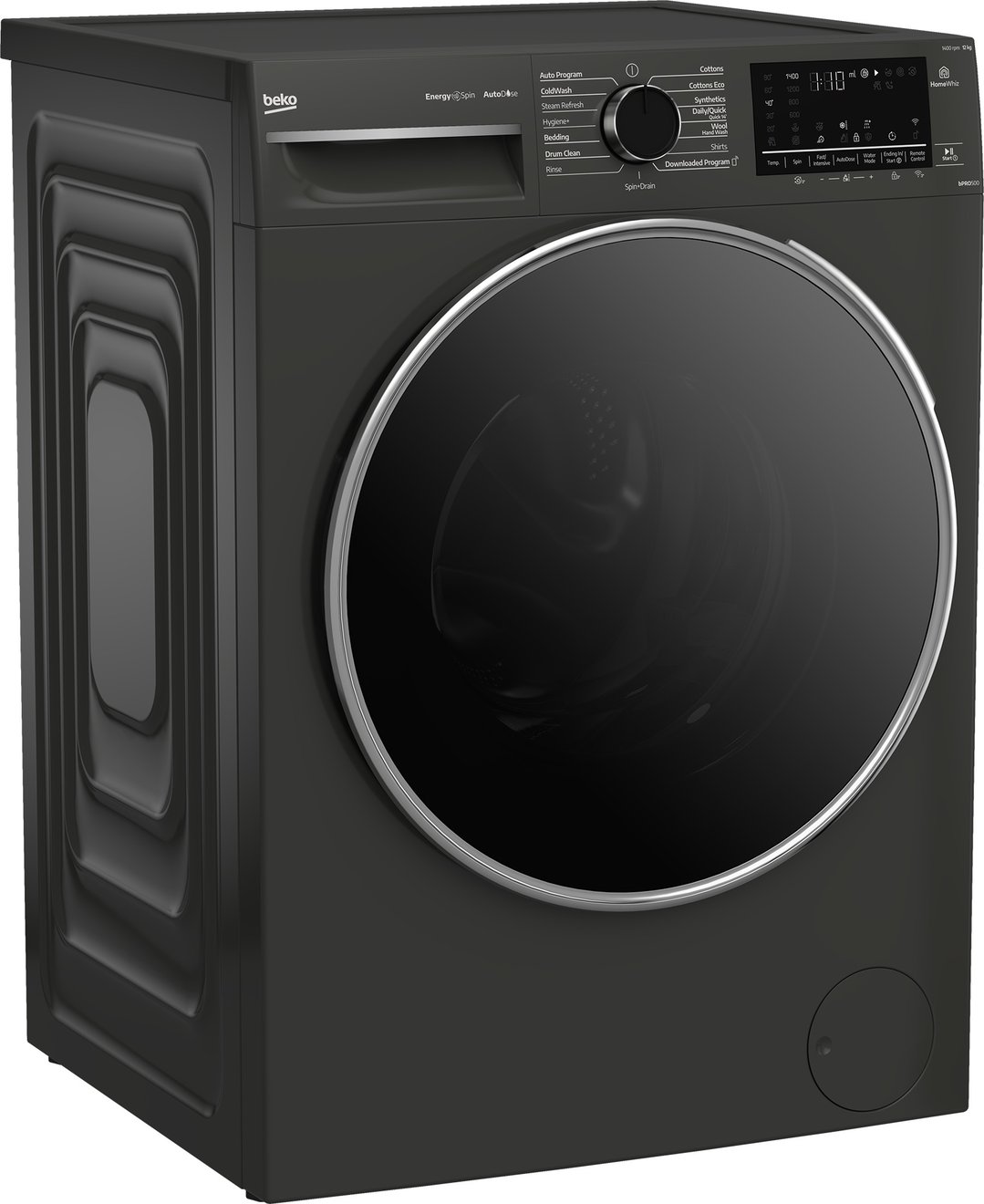 Beko 12kg Autodose Front Load Washing Machine with Steam Graphite BFLB123ADG