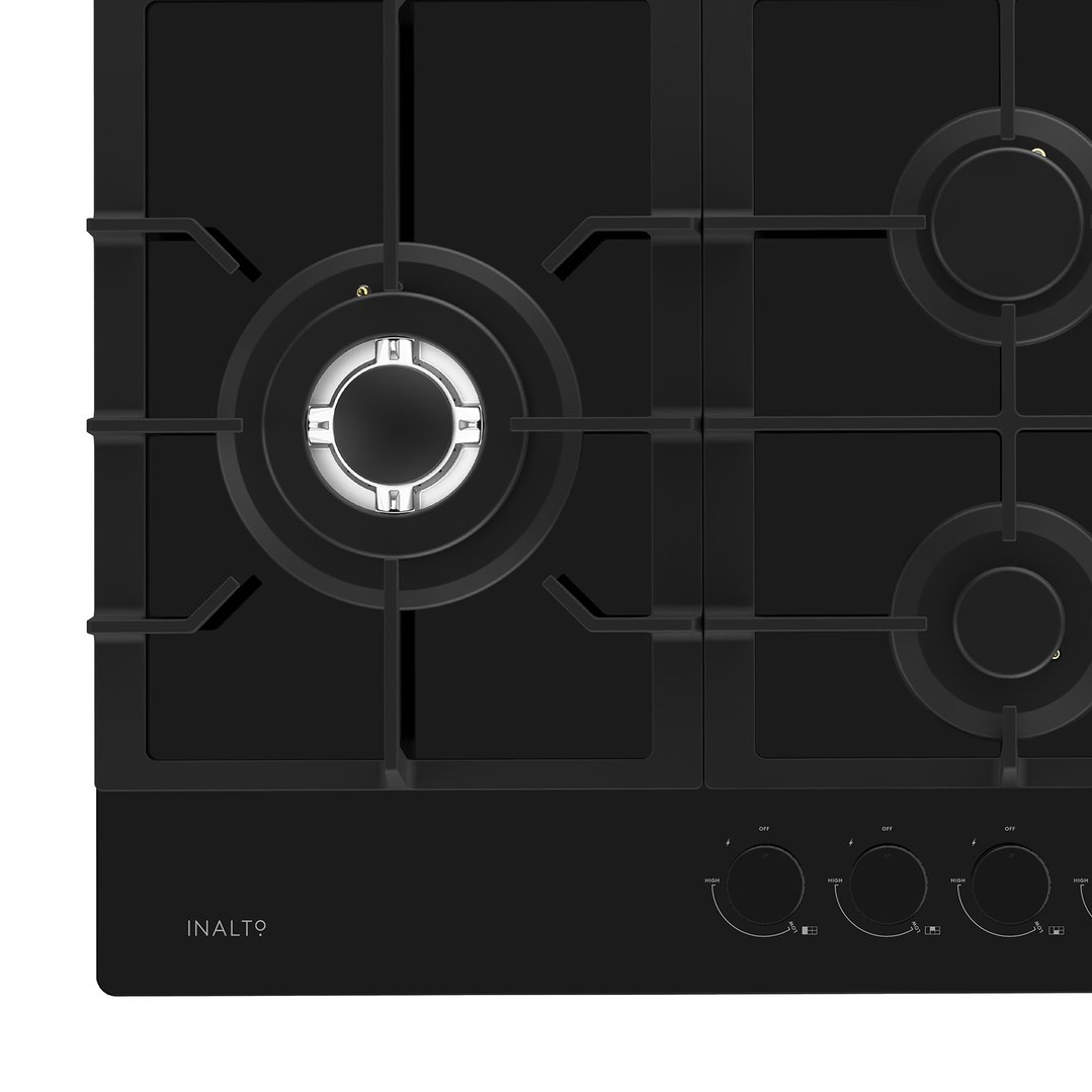 Inalto 90cm Gas on Glass Cooktop ICGG905W