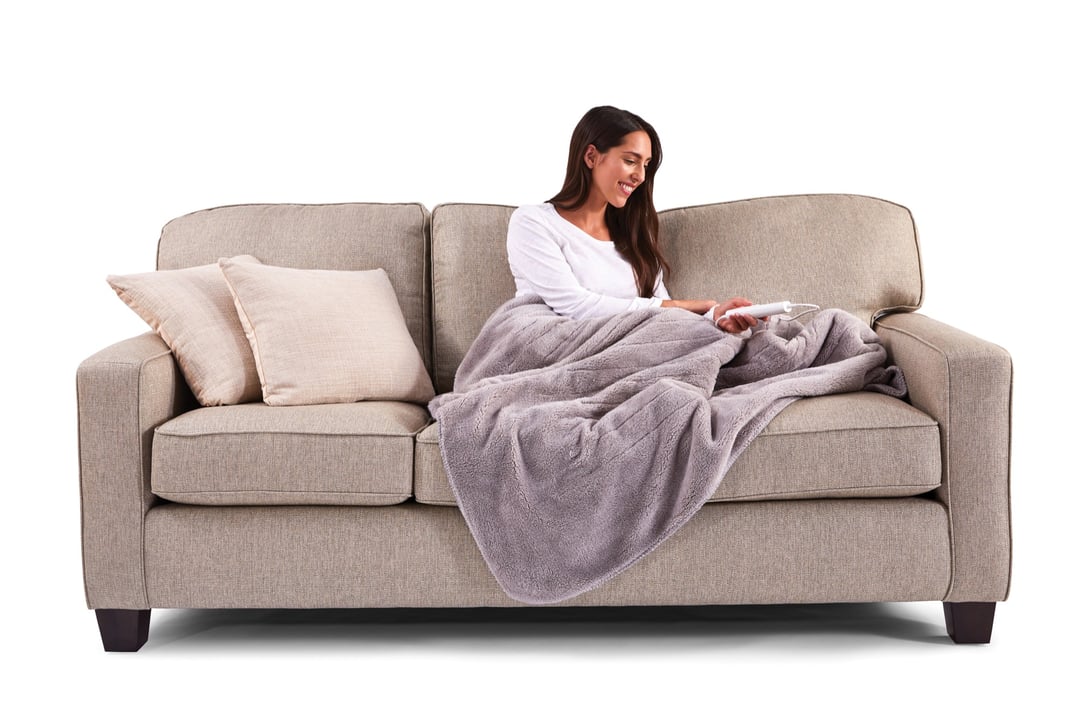 Sunbeam Feel Perfect Sherpa Fleece Heated Throw TRF4200