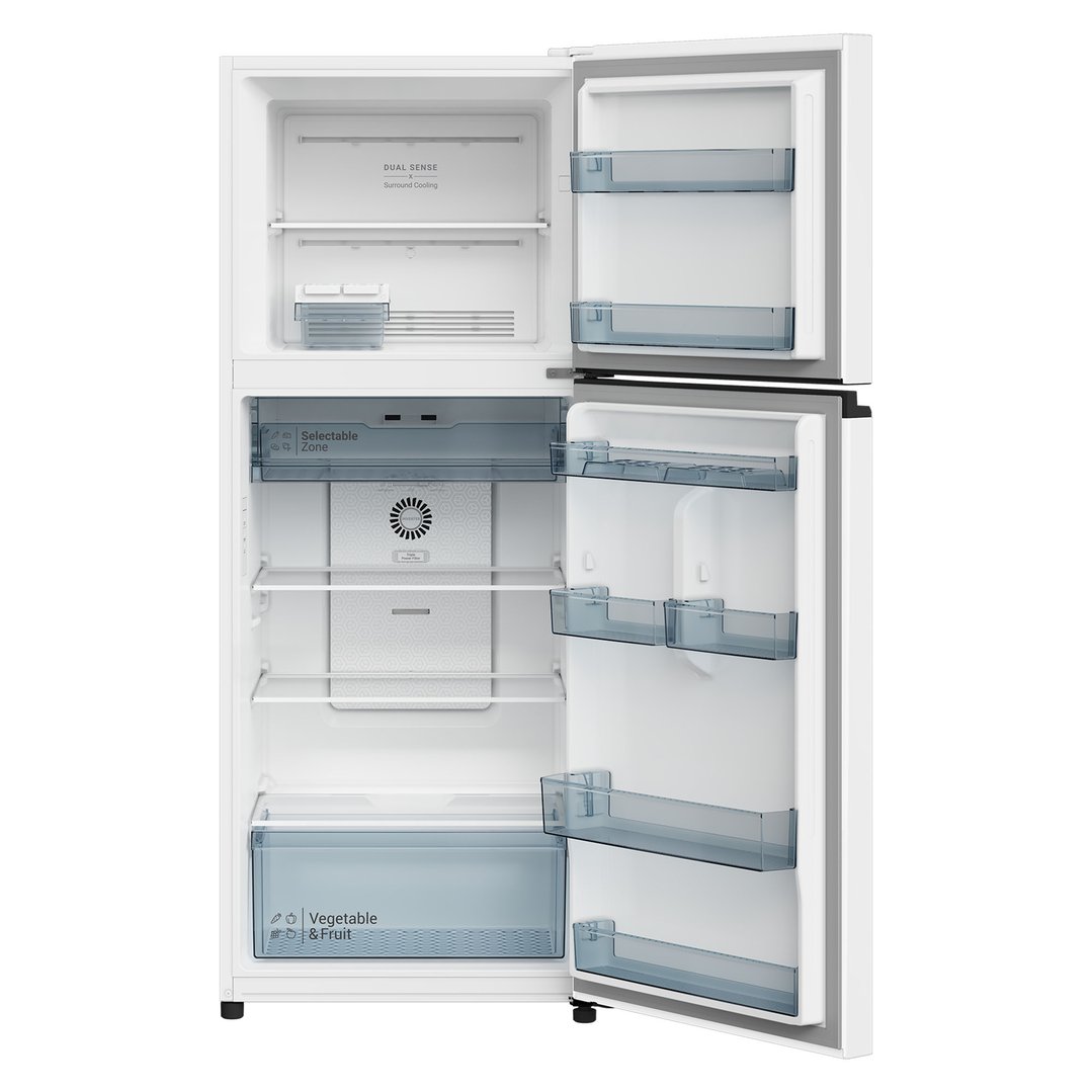 Hitachi 374L White Top Mount Fridge HRTN6408SPWHAU