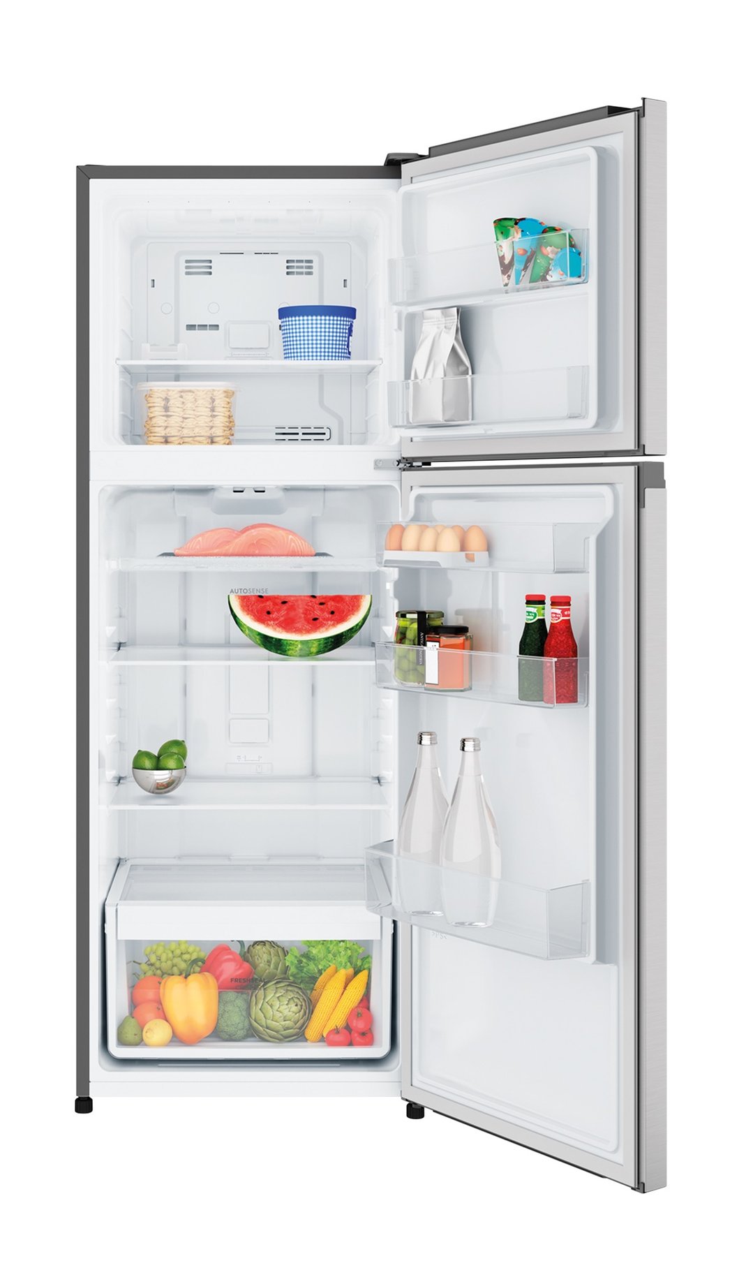 Westinghouse 312L Top Mount Fridge - Silver WTM3100SL-X