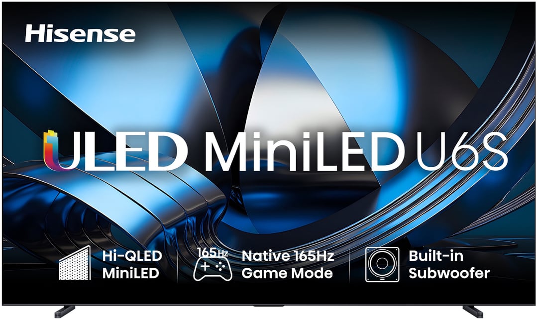 Hisense 100" ULED MiniLED U6S Hi-QLED 165Hz 4K Smart AI TV (2026) 100U6SAU