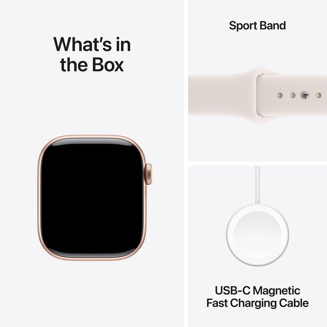 Apple Watch Series 11 42mm Rose Gold Aluminium Case GPS + Cellular Sport Band (S/M) MF8E4X/A