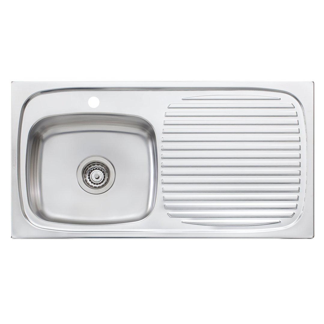 Oliveri Ultraform Single Left Hand Bowl Sink With Drainer UF01