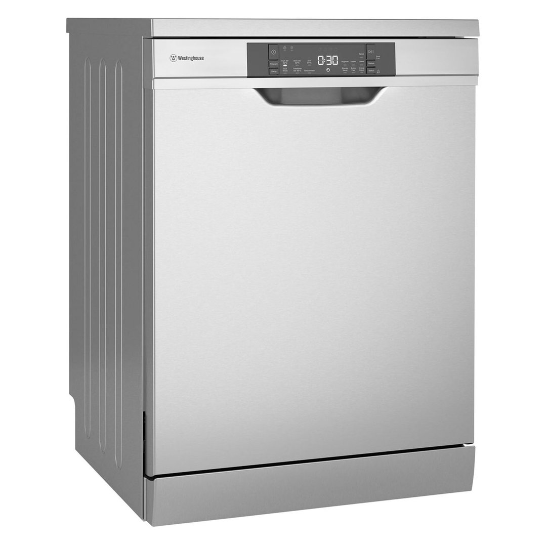 Westinghouse 60cm Freestanding Dishwasher, Stainless Steel, with 15 Place Settings WSF6606XB