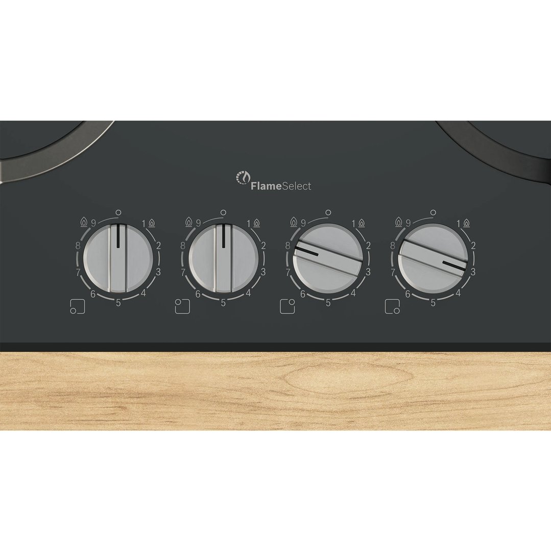Bosch Series 6 Gas cooktop 60 cm Tempered Glass, Black PPH6A6I10A