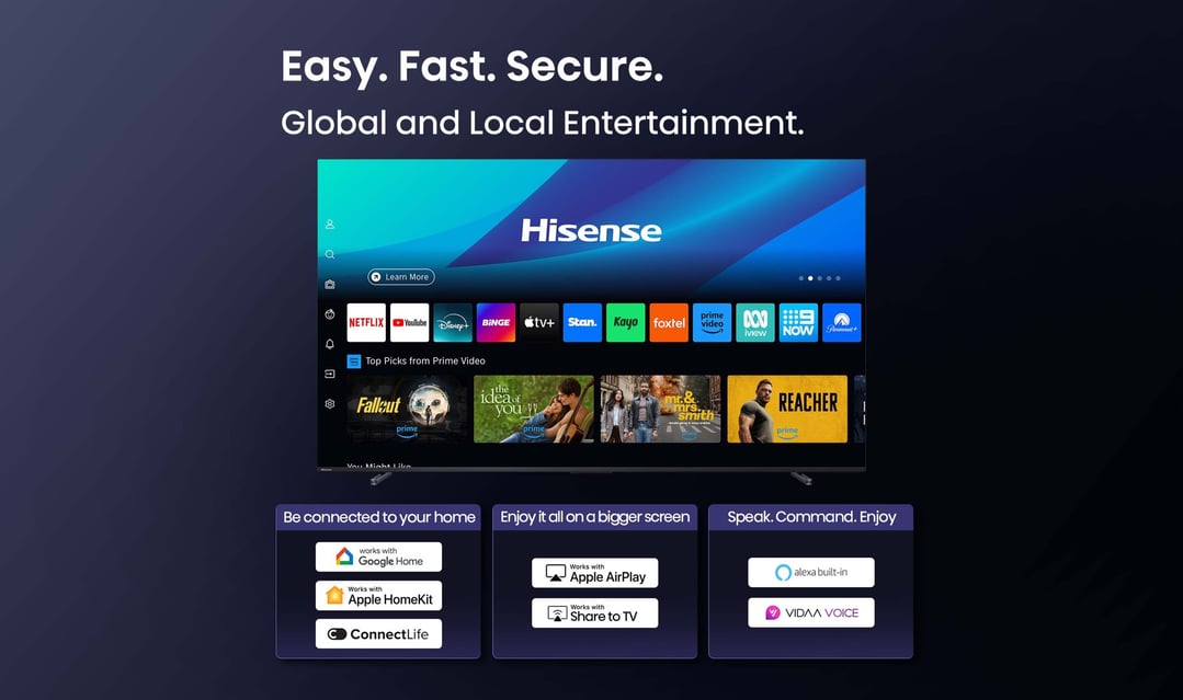 Hisense 100" Q7QAU 4K QLED 144Hz Smart TV (2025) 100Q7QAU