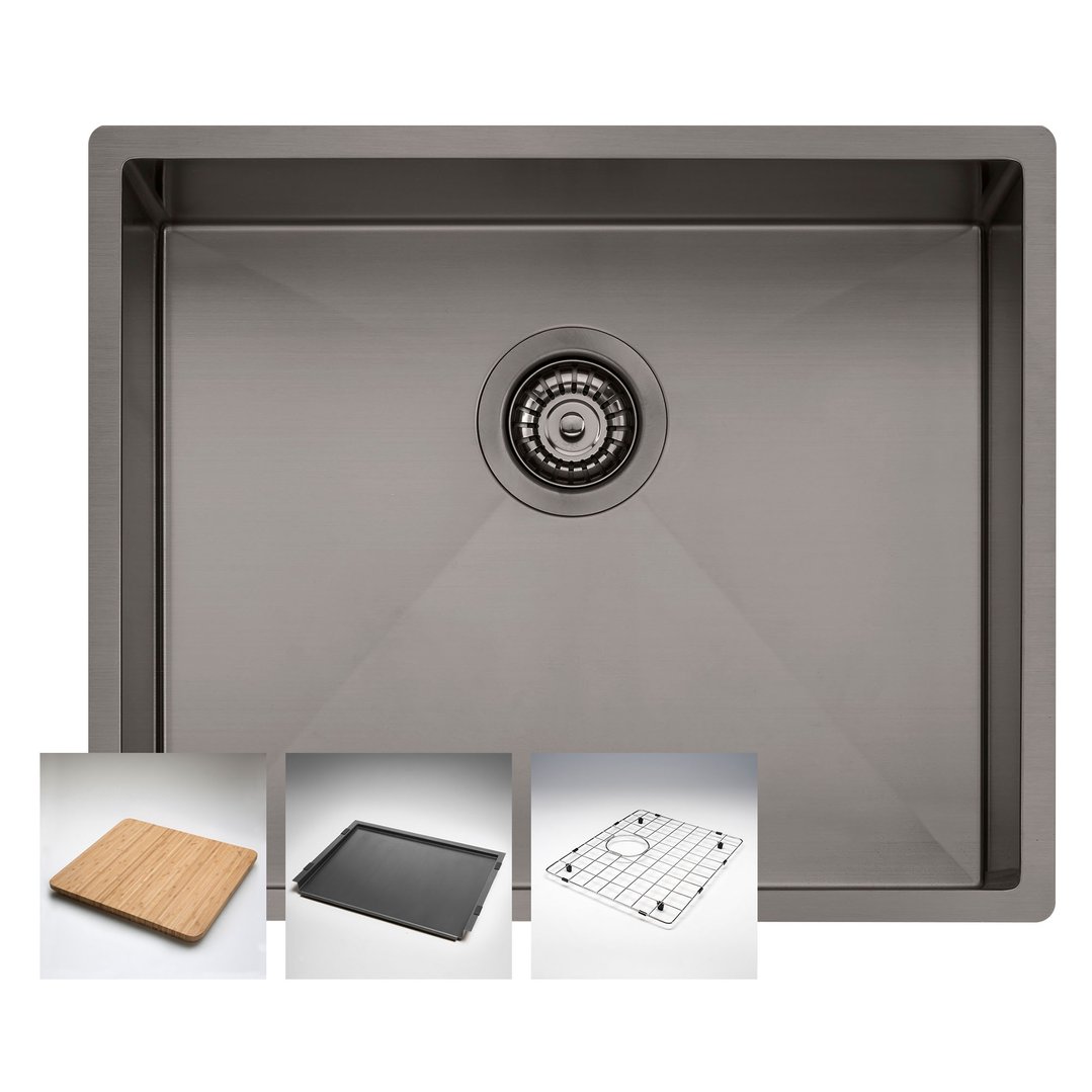 Oliveri Spectra Single Bowl Sink - Gunmetal SB50GM