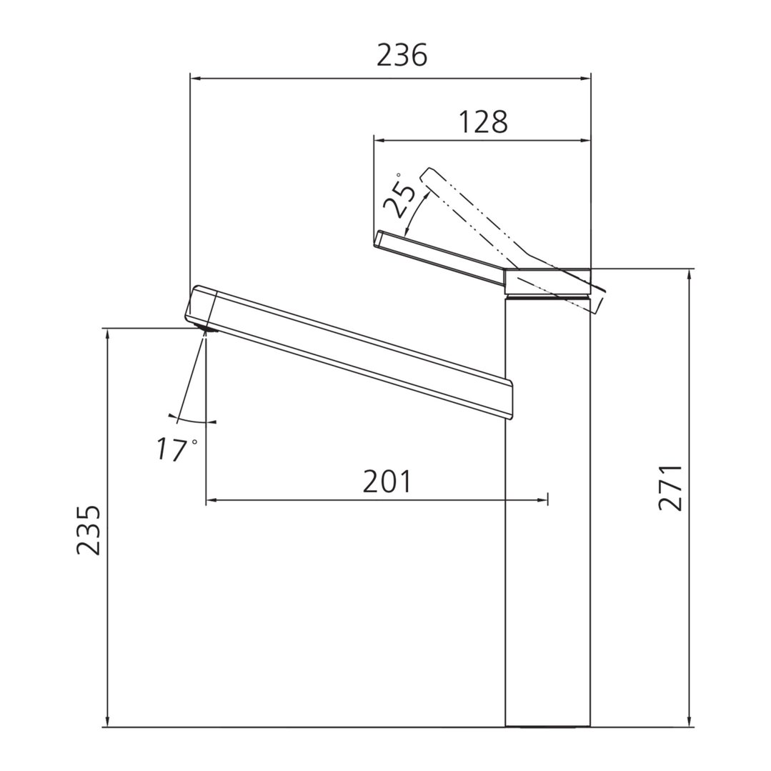 Oliveri Pepe Swivel Mixer Brushed Nickel PT2025-BN