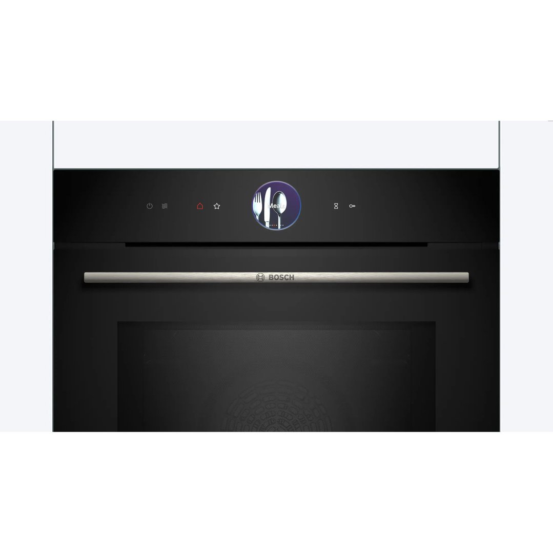 Bosch 60cm Series 8 Multifunction Pyrolytic oven with Microwave - TFT Touch display Plus. HMG7761B1A