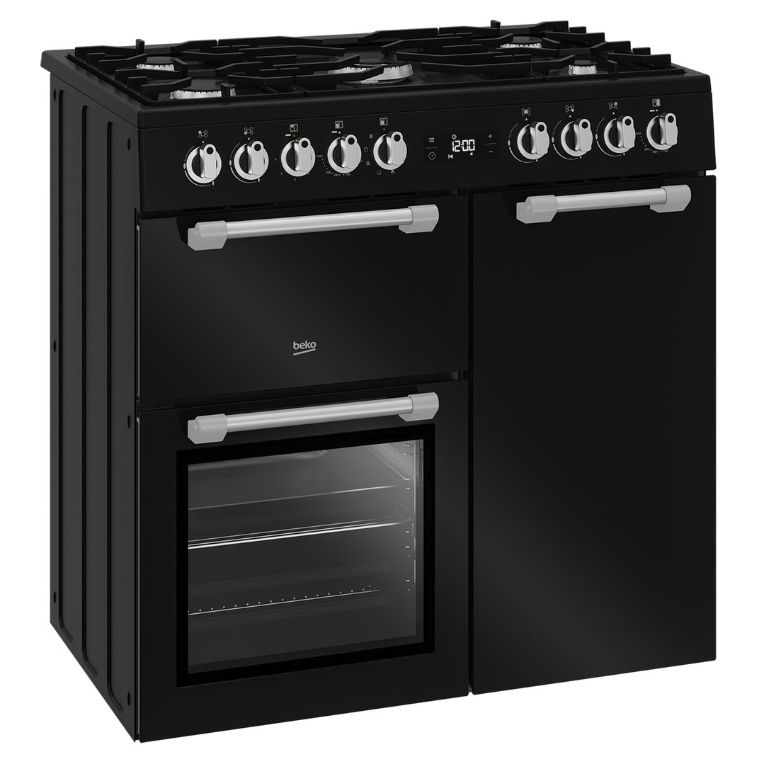 Beko 90cm Dual Fuel Multifunction Freestanding Range Cooker BRC916GMB