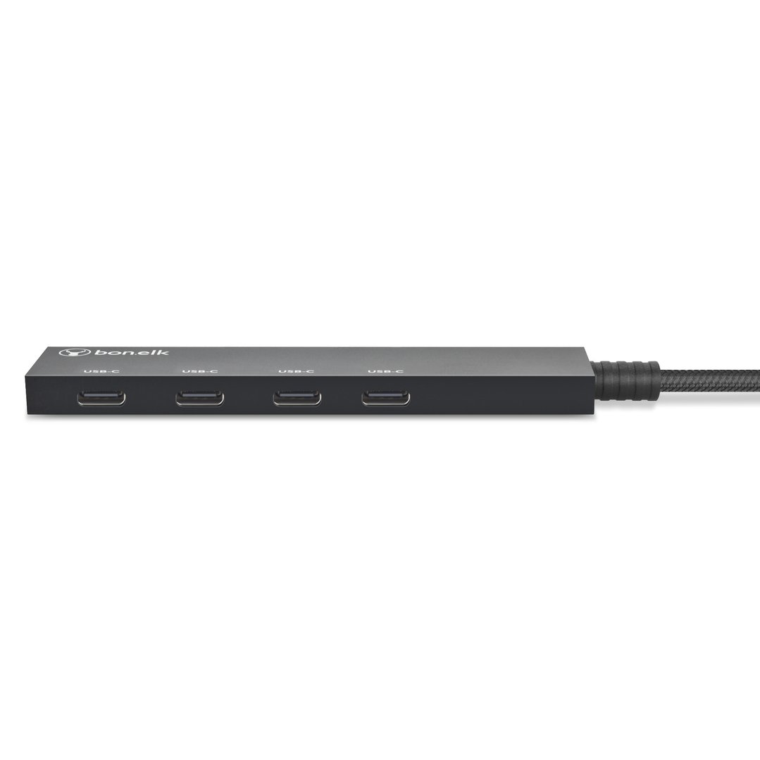 Bonelk Long-Life USB-C to 4 Port USB-C - Black ELK-80058-R