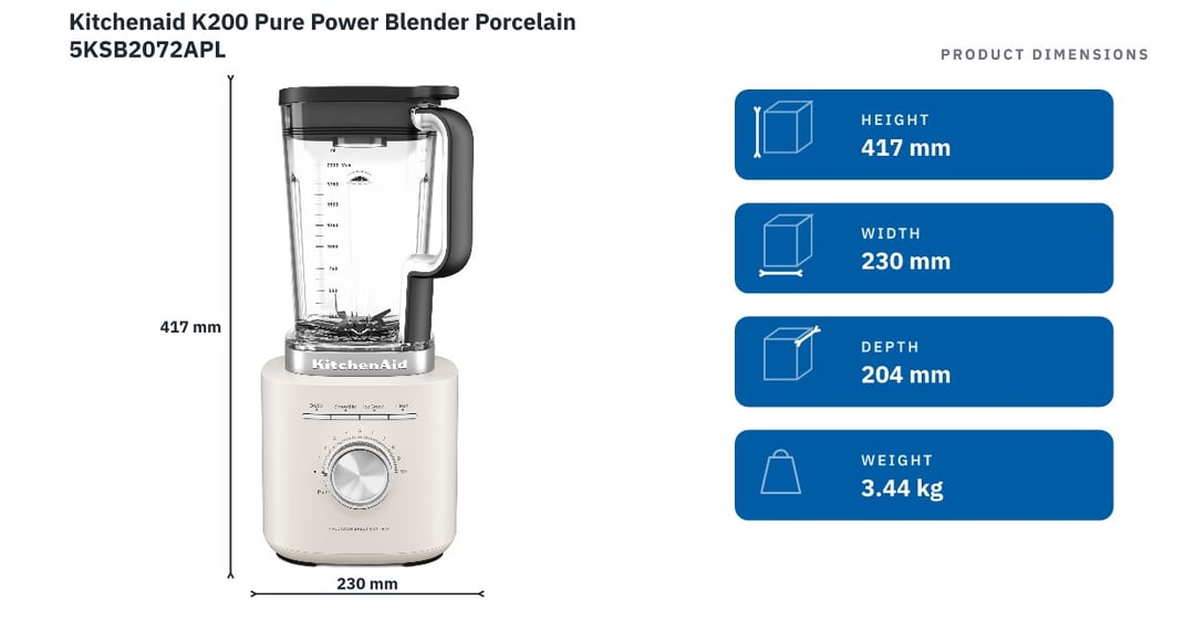 Kitchenaid K200 Pure Power Blender Porcelain 5KSB2072APL