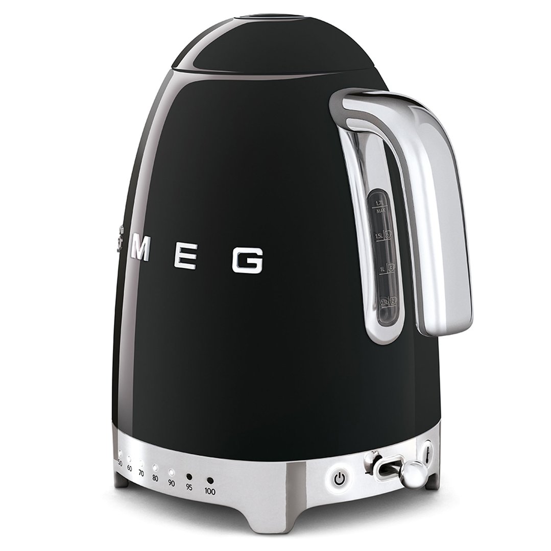 Smeg Retro Style Aesthetic Electric Kettle Black KLF04BLAU