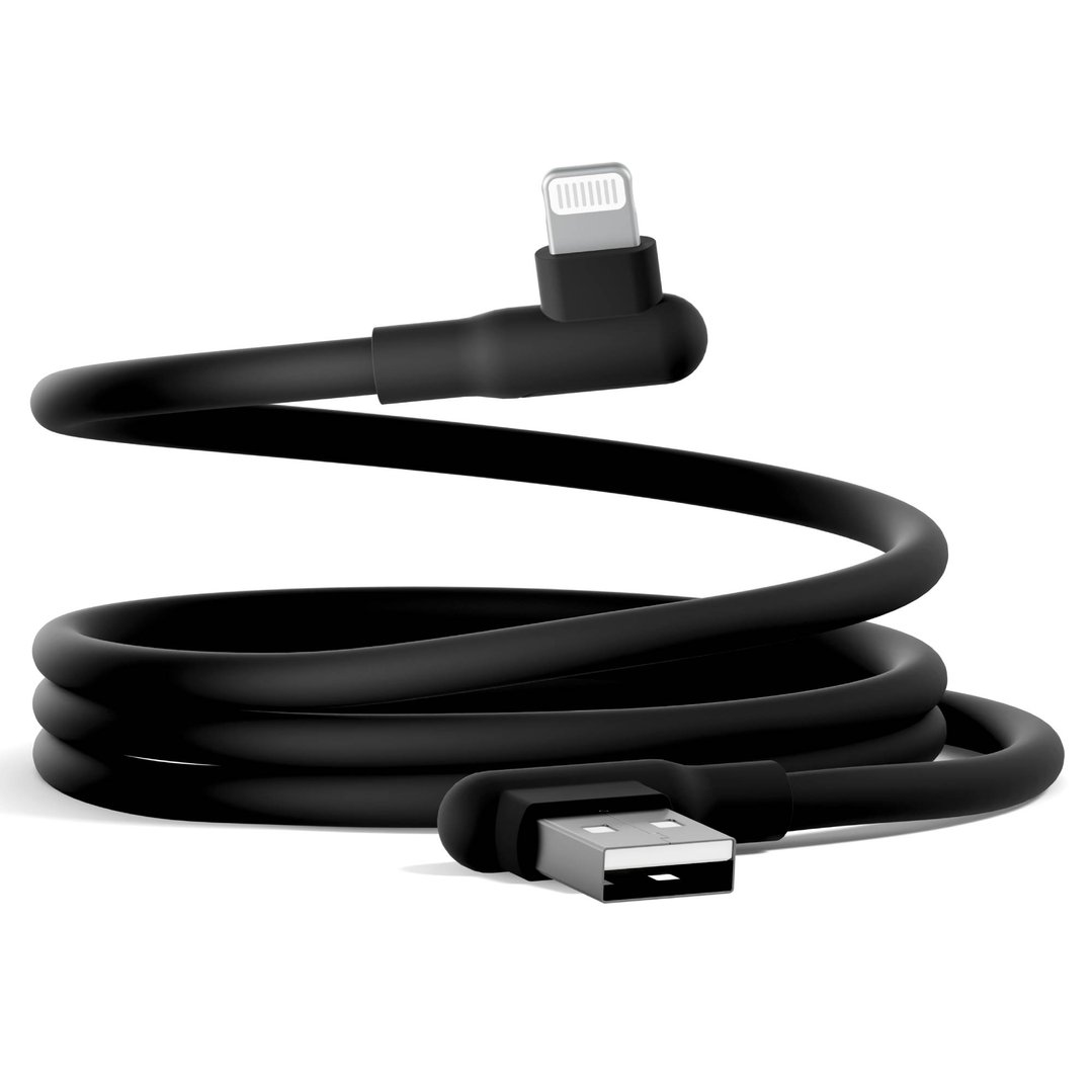 Cygnett DriveSync 70cm Magnetic Silicone USB-A to Lightning Right Angled Cable CY5667CCACB