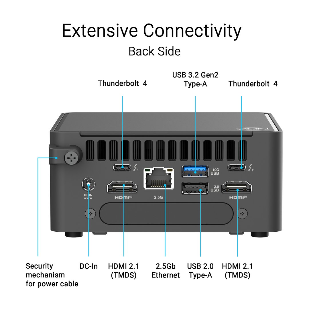 Asus NUC 15 Pro Mini SLIM PC - Intel Core ULTRA 7 AI 16GB/1TB 6794233