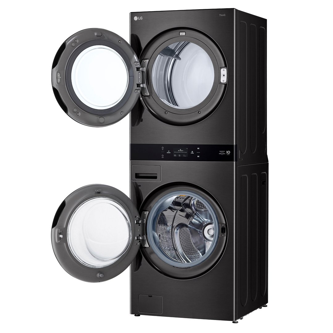 LG 19/10kg AI WashTower™ Stacked Washer Dryer Black WWT-1910B