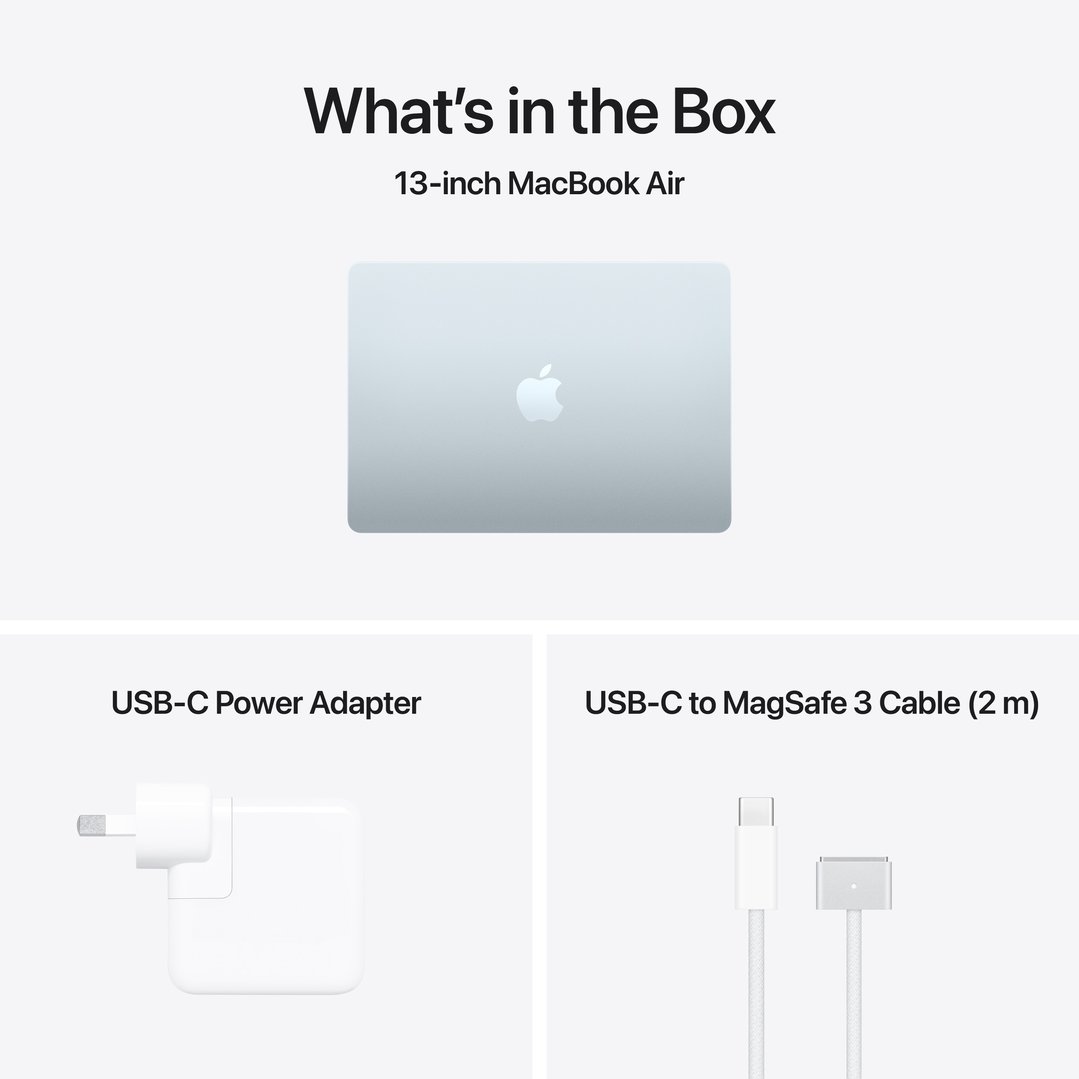 Apple 13" MacBook Air M5 chip with 10‑core CPU and 10‑core GPU, 24GB, 1TB SSD - Sky Blue MDHK4X/A