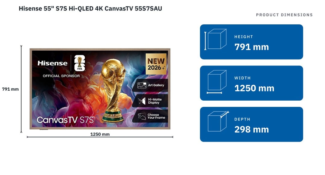 Hisense 55" S7S Hi-QLED 4K CanvasTV 55S7SAU