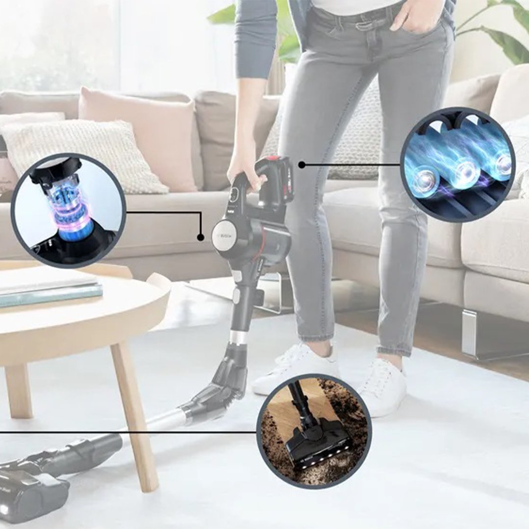 Bosch Rechargeable vacuum cleaner Unlimited 7 Black BCS712FCAU