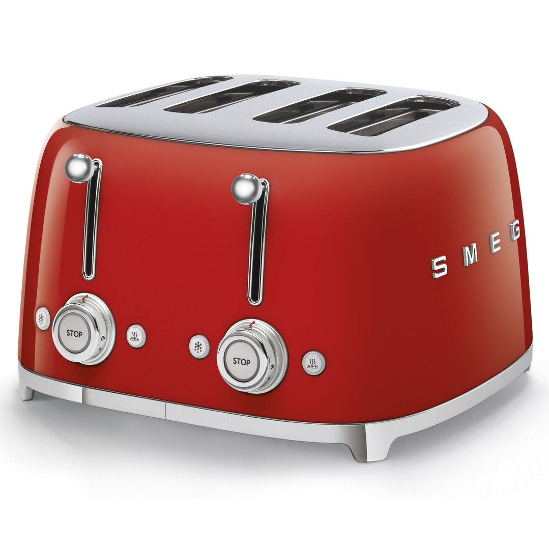 Smeg 50's Style 4 Slice ToasterRed TSF03RDAU