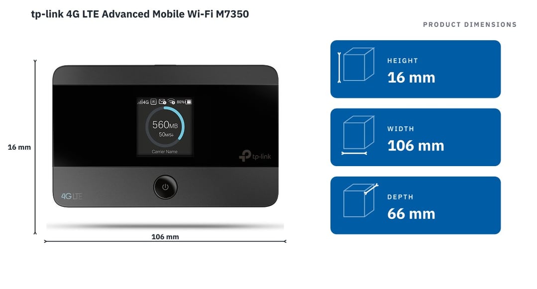 tp-link 4G LTE Advanced Mobile Wi-Fi M7350