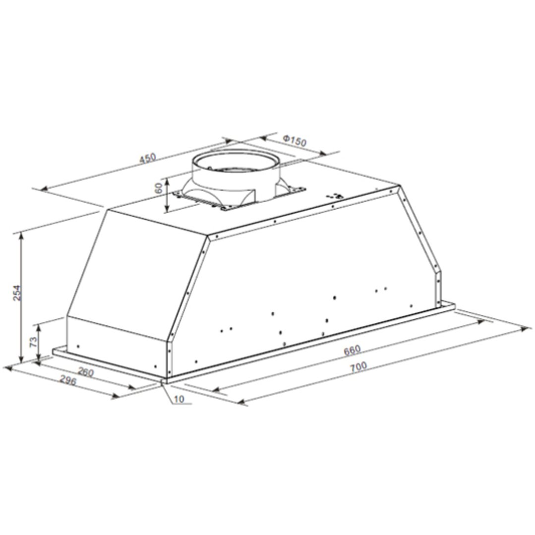 Omega 70cm Undermount Rangehood ORU70XL