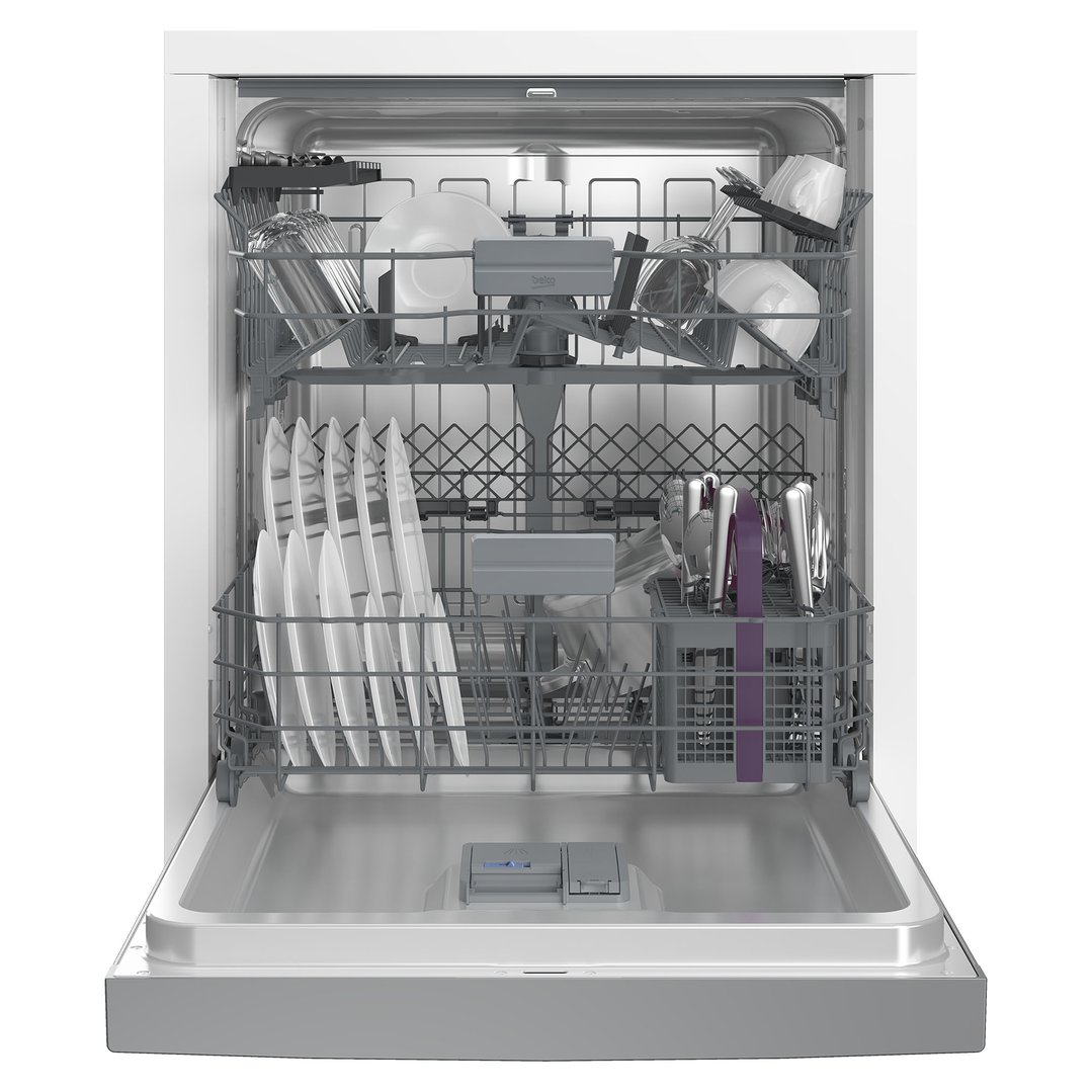 Beko 14 Place Setting Built Under Dishwasher - Platinum Steel BDBU1430X
