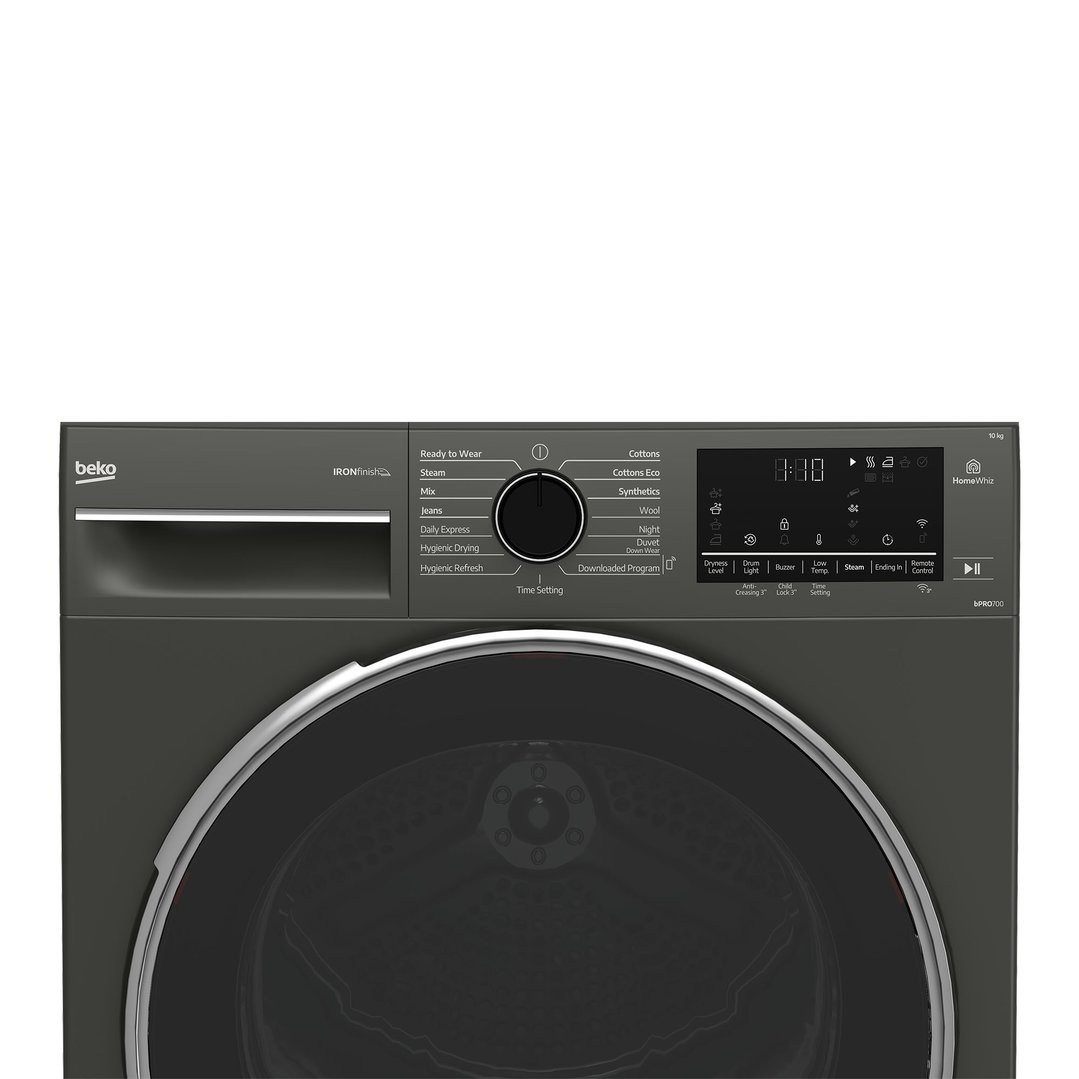 Beko 10kg Heat Pump Dryer with Steam Graphite BDPB103SG
