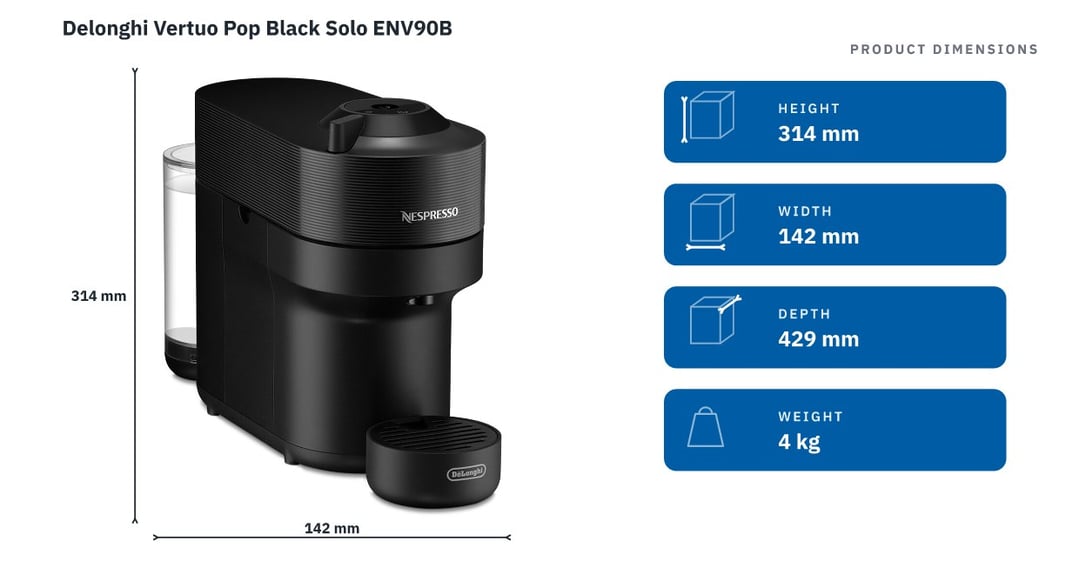 Delonghi Vertuo Pop Black Solo ENV90B