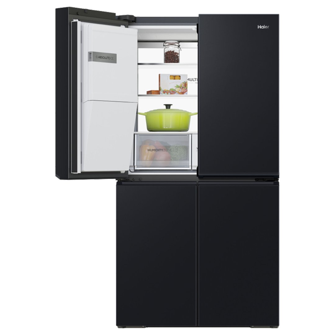 Haier 601L 600 Series Quad Door Refrigerator Freezer - Black HRF680YZC