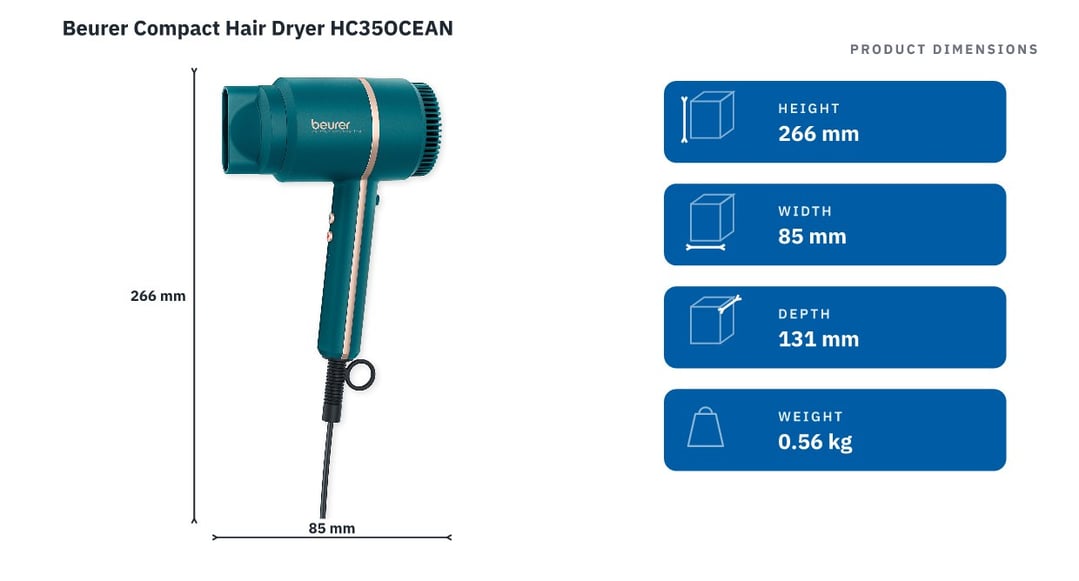 Beurer Compact Hair Dryer HC35OCEAN