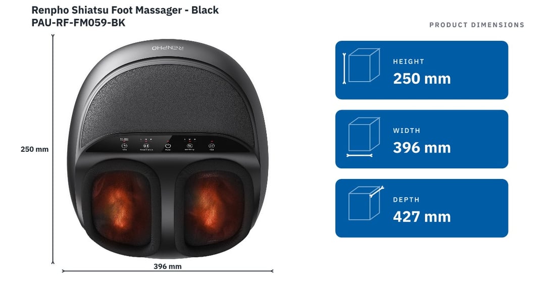Renpho Shiatsu Foot Massager - Black PAU-RF-FM059-BK