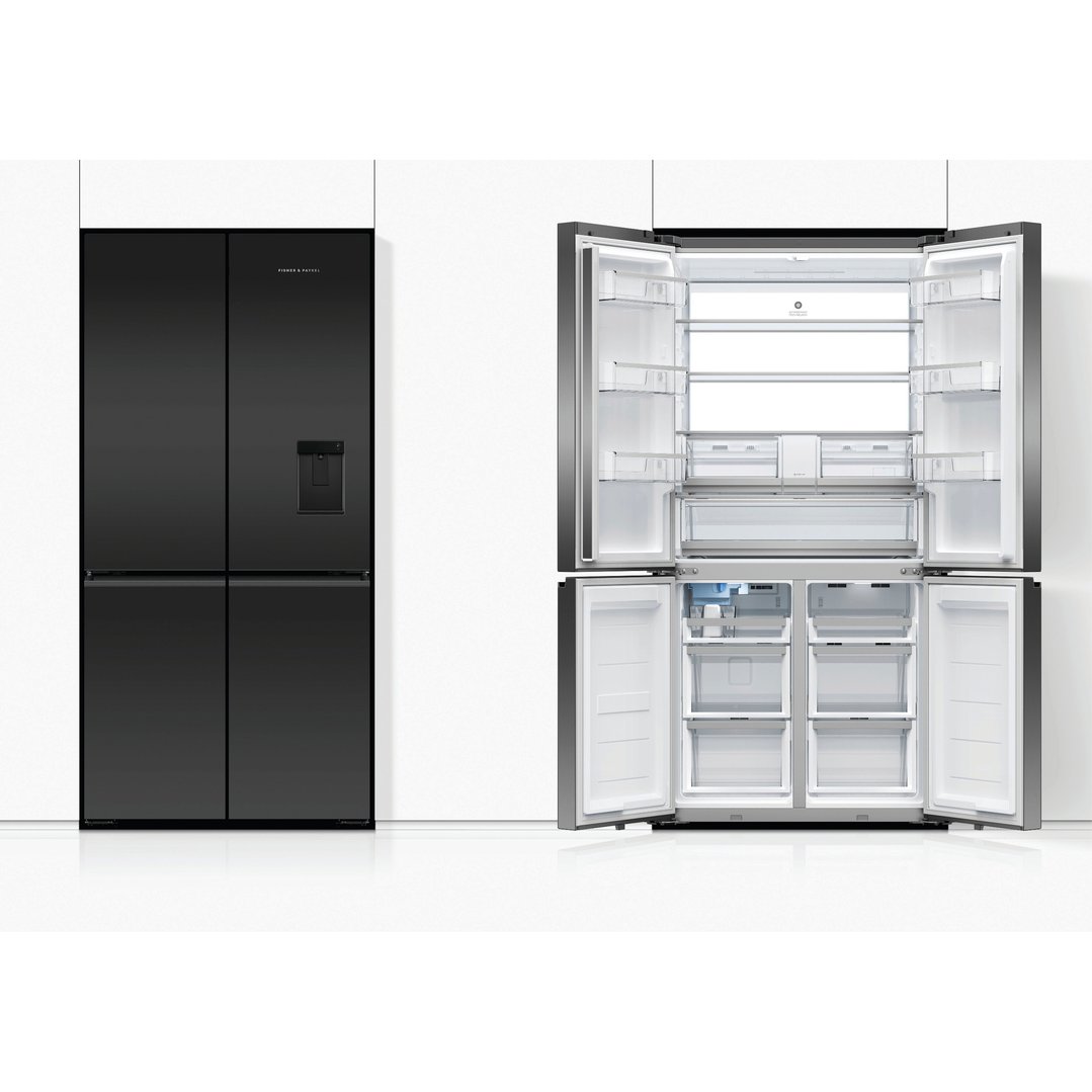 Fisher & Paykel 690L Series 7 Quad Door Refrigerator Freezer, Ice & Water RF730QZUVB1