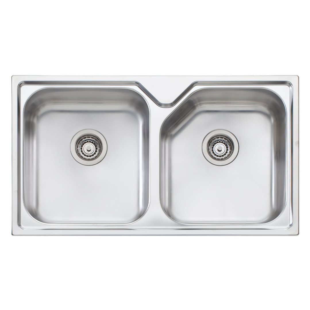 Oliveri Nu-Petite Double Bowl Topmount Sink NP663