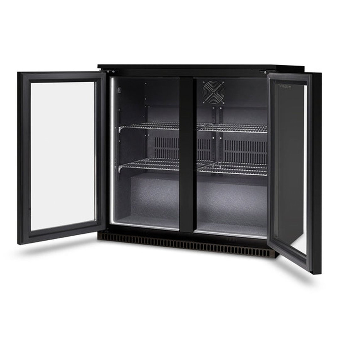 Husky 190L Alfresco Double Door Chiller in Black ALFC2BK840ELB
