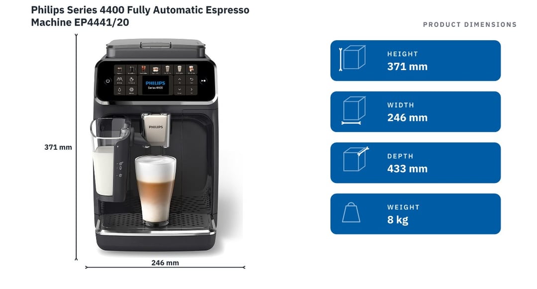 Philips Series 4400 Fully Automatic Espresso Machine EP4441/20