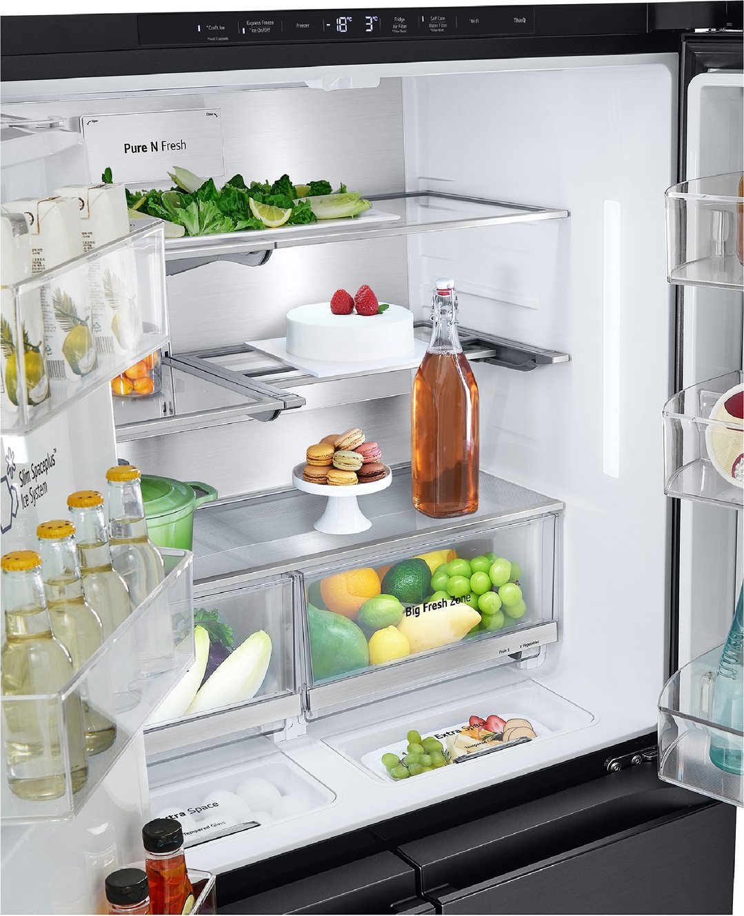 LG 638L French Door Fridge in Matte Black Finish GF-D700MBLC