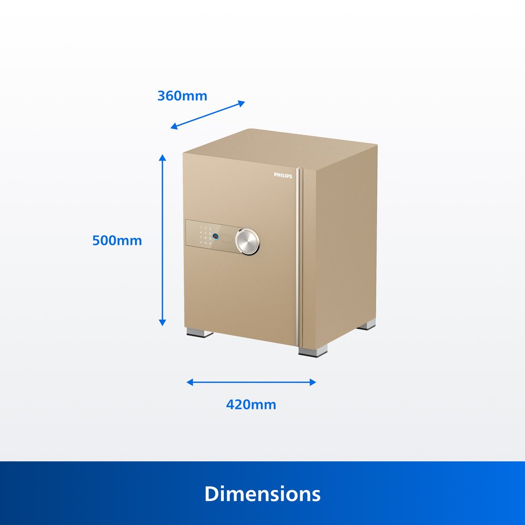 Philips Smart Safe with Telescopic Handle - 50 KG (Gold) SBX202-5C0-GOLD