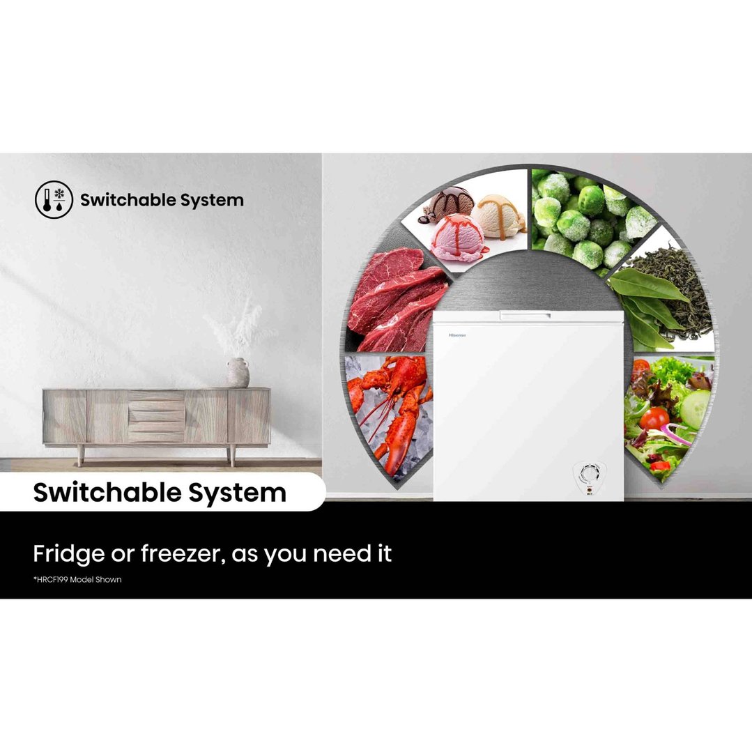 Hisense 200L Hybrid Chest Freezer - White HRCF201