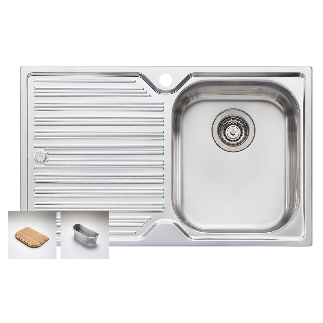 Oliveri Right-Hand SINGL Bowl with Drainer DZ122